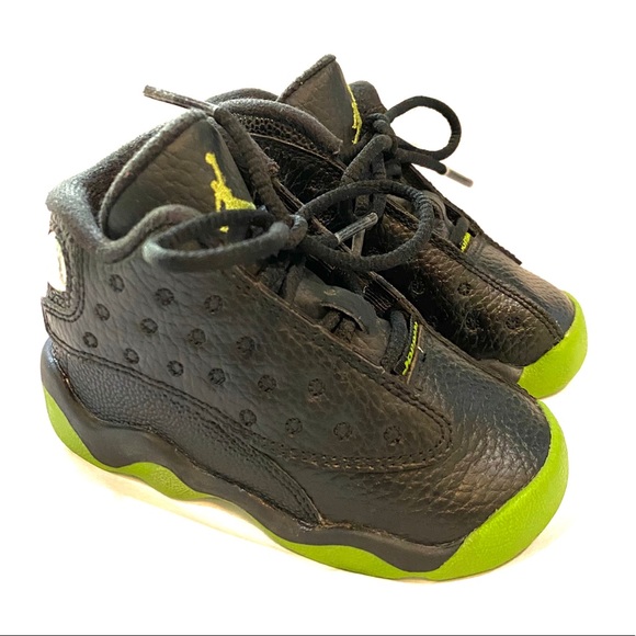 jordan 13 black and yellow toddler